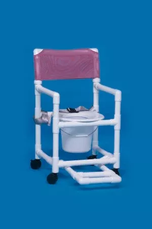 IPU Commode / Shower Chair Standard Fixed Arm PVC Frame Mesh Back - M-587471-2367 - Each