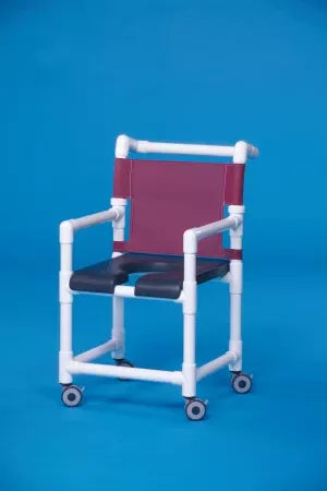 IPU Shower Chair ipu Fixed Arm PVC Frame Mesh Back 17-1/4 Inch Seat Width - M-692140-1486 - Each
