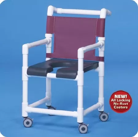 IPU Shower Chair ipu Fixed Arm PVC Frame Mesh Back 17-1/4 Inch Seat Width - M-693787-450 - Each