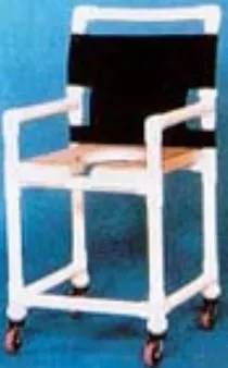 IPU Shower Chair ipu Fixed Arm PVC Frame Mesh Back 17-1/4 Inch Seat Width - M-704107-222 - Each