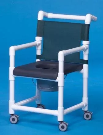 IPU Shower Chair ipu Fixed Arm PVC Frame Mesh Back - M-741028-4846 - Each