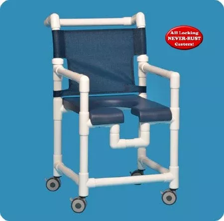 IPU Shower Chair ipu Fixed Arm PVC Frame Mesh Back - M-811564-3860 - Each