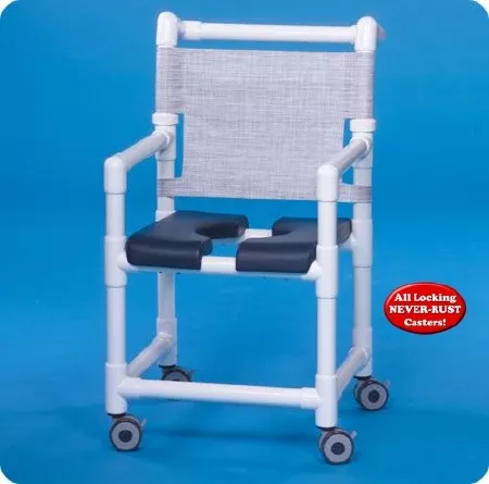 IPU Shower Chair ipu Fixed Arm PVC Frame Mesh Back - M-821934-1769 - Each
