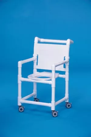 IPU Shower Chair Original Fixed Arm PVC Frame Mesh Back 17-1/4 Inch Seat Width - M-703557-1261 - Each