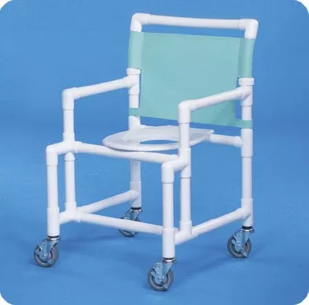 IPU Shower Chair Original Fixed Arm PVC Frame Mesh Back 25-1/2 Inch Seat Width - M-776910-212 - Each