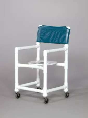 IPU Shower Chair Standard Fixed Arm PVC Frame Mesh Back 17-1/4 Inch Seat Width - M-698172-2665 - Each