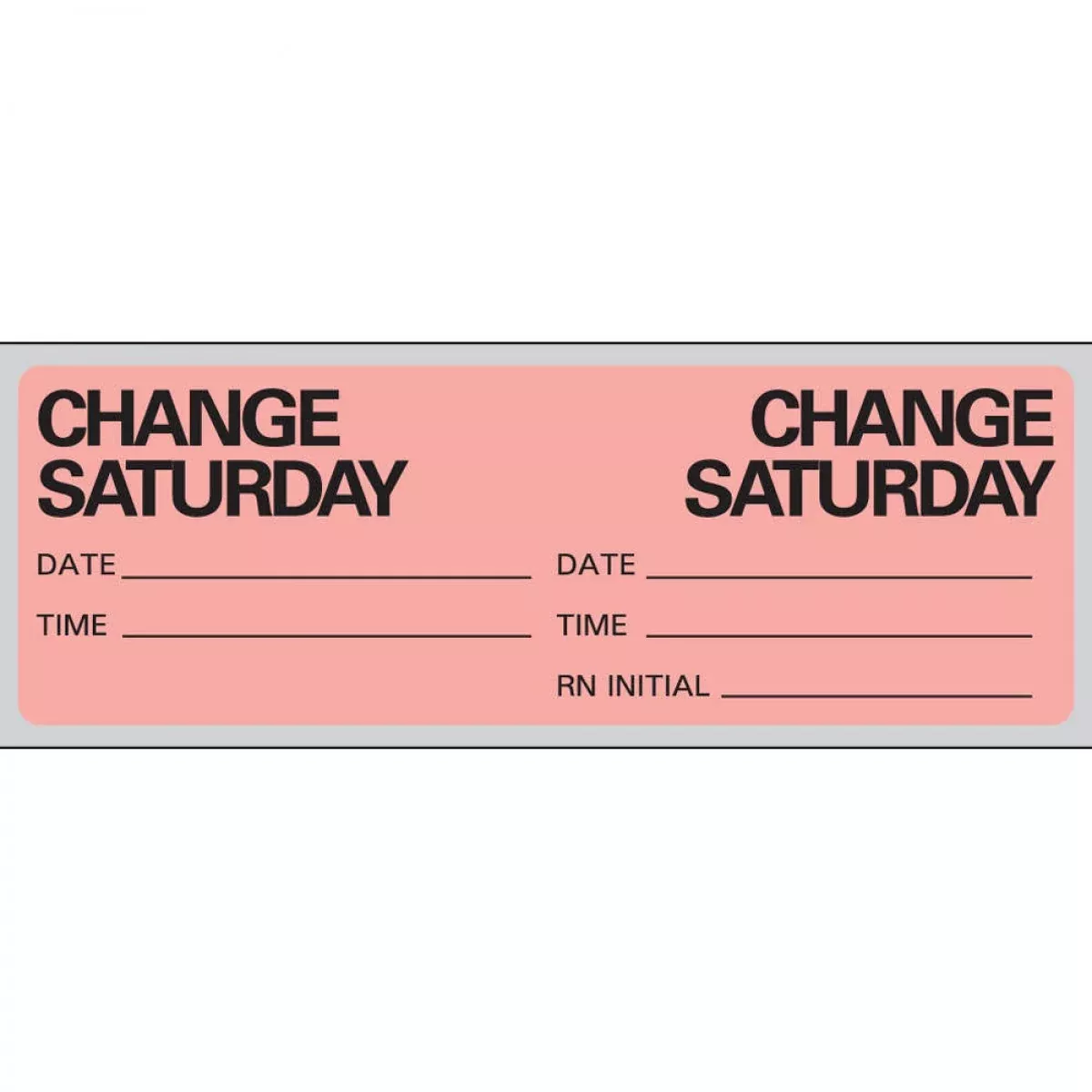 Iv Label Paper Permanent Change Saturday 1" Core 2 15/16" X 1 Fl. Red 500 Per Roll