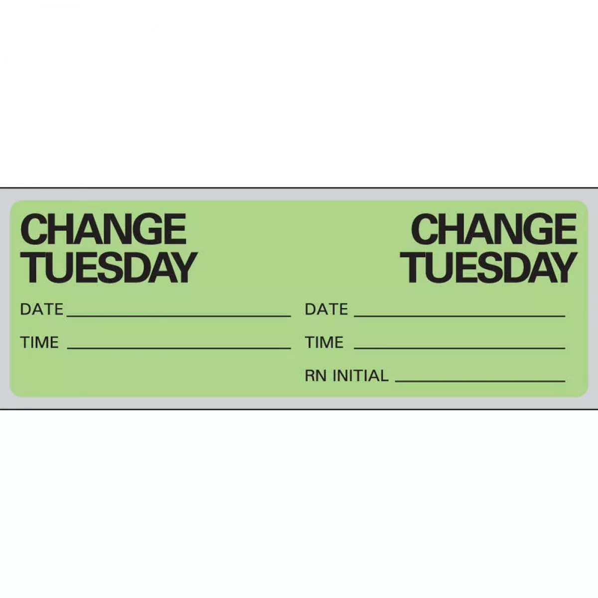Iv Label Paper Permanent Change Tuesday 1" Core 2 15/16" X 1 Fl. Green 500 Per Roll