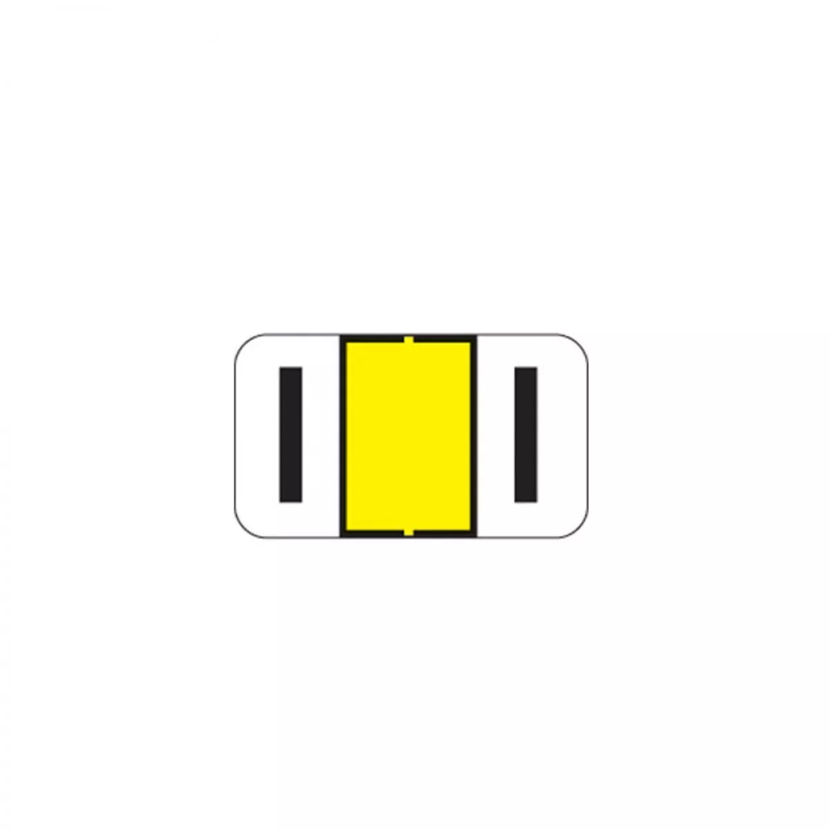 Jeter Compatible 7100 Color Code Label Alpha "I" 1 5/8" X 15/16" Yellow Permanent - 225 Per Pack
