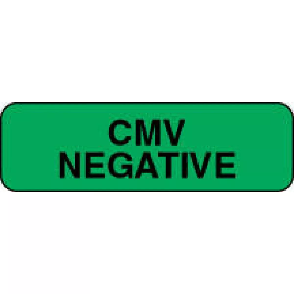 Lab Communication Label (Paper, Permanent) Cmv Negative 1 1/4" X 3/8" Fluorescent Green - 1000 Per Roll