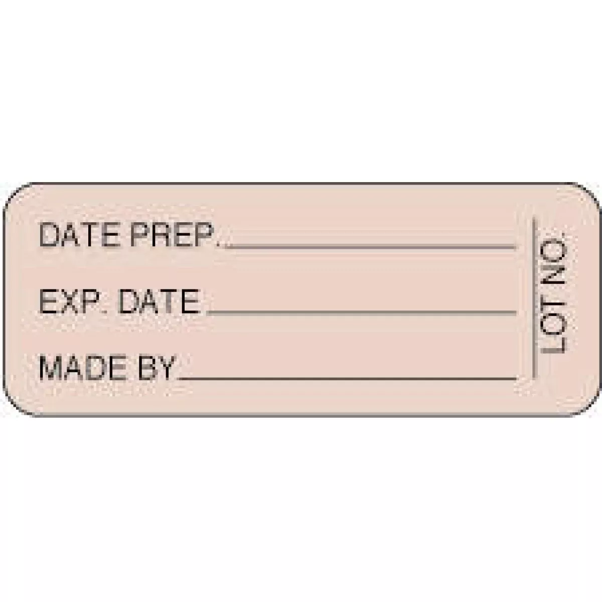 Lab Communication Label (Paper, Permanent) Date Prep. ___ 2 1/4" X 7/8" Tan - 1000 Per Roll