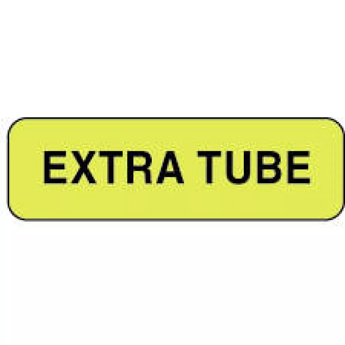 Lab Communication Label (Paper, Permanent) Extra Tube 1 1/4" X 3/8" Fluorescent Yellow - 1000 Per Roll