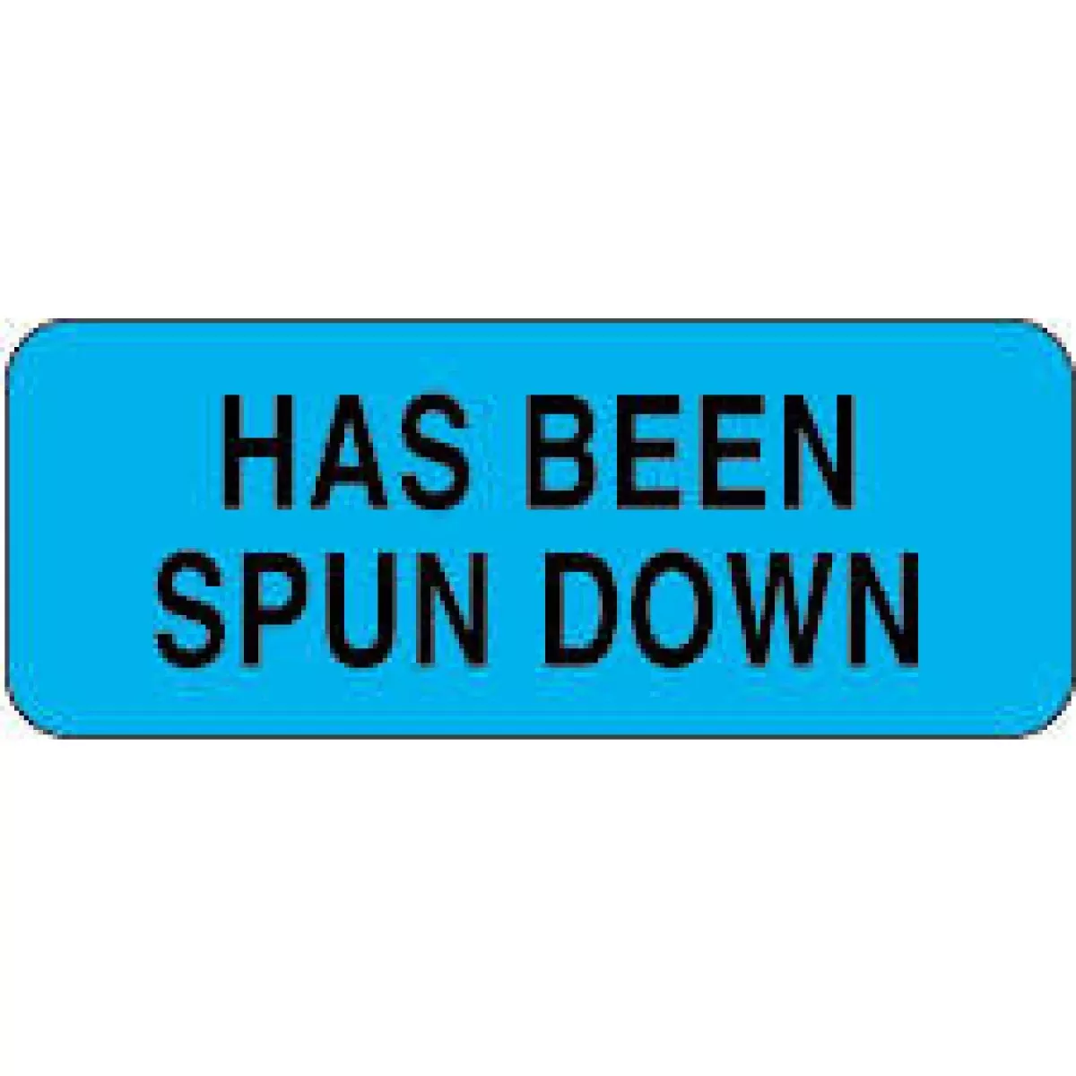 Lab Communication Label (Paper, Permanent) Has Been Spun Down 2 1/4" X 7/8" Blue - 1000 Per Roll