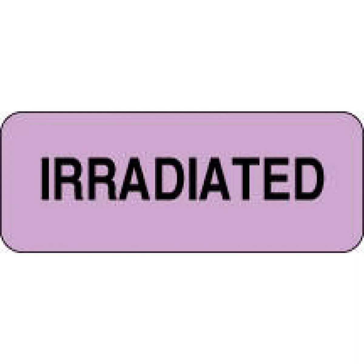 Lab Communication Label (Paper, Permanent) Irradiated 2 1/4" X 7/8" Lavender - 1000 Per Roll