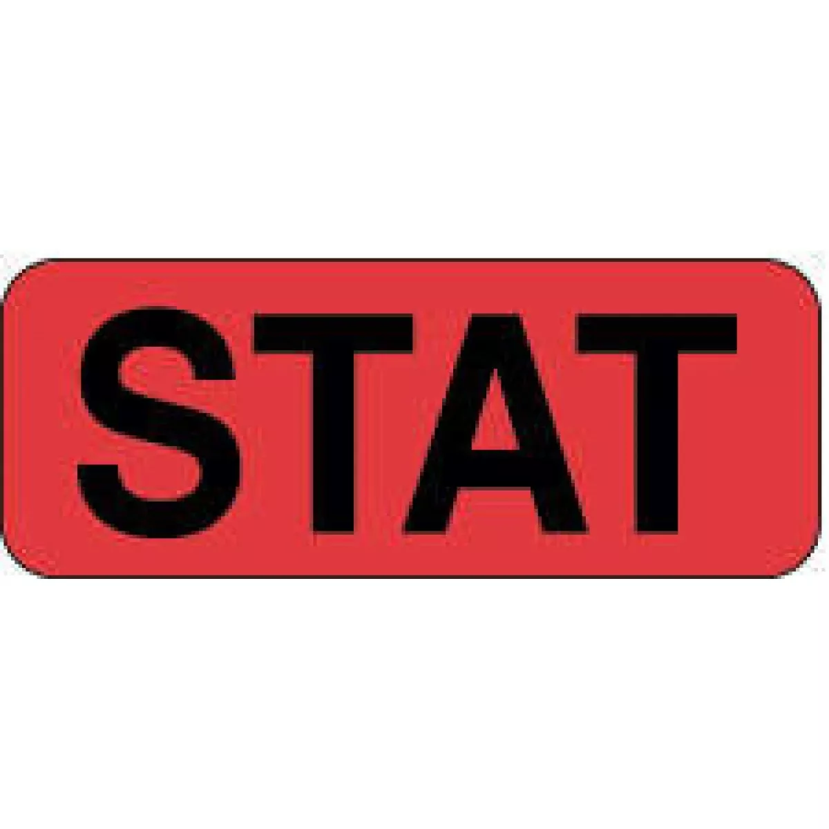 Lab Communication Label (Paper, Permanent) Stat 2 1/4" X 7/8" Fluorescent Red - 1000 Per Roll