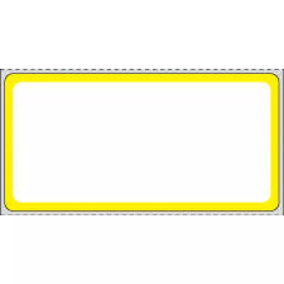 Label Direct Thermal Paper Permanent 3" Core 4" X 2" White With Yellow 2500 Per Roll, 8 Rolls Per Case