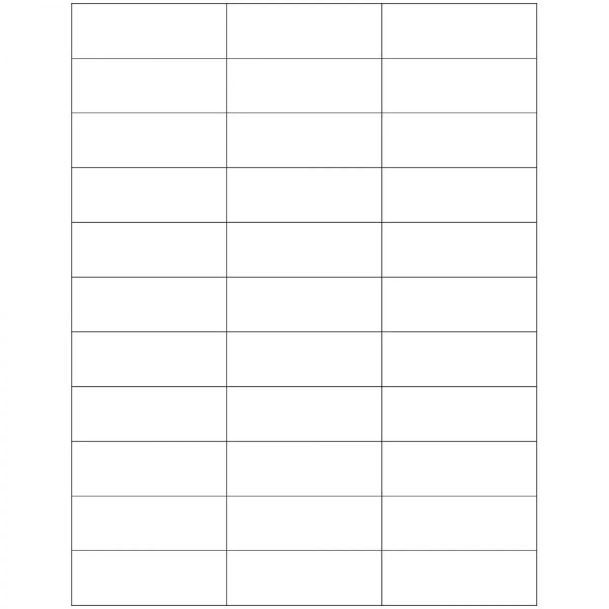Label Laser Paper Permanent 3 2 5/6" X 1" White 33 Per Sheet, 250 Sheets Per Box