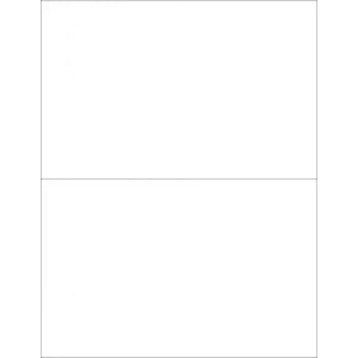 Label Laser Paper Permanent 8 1/2 " X 5.2 White 2 Per Sheet, 100 Sheets Per Package