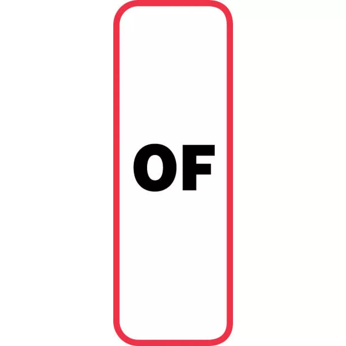 Label Paper Permanent Of 1/2" X 1 1/2" White With Red 1000 Per Roll
