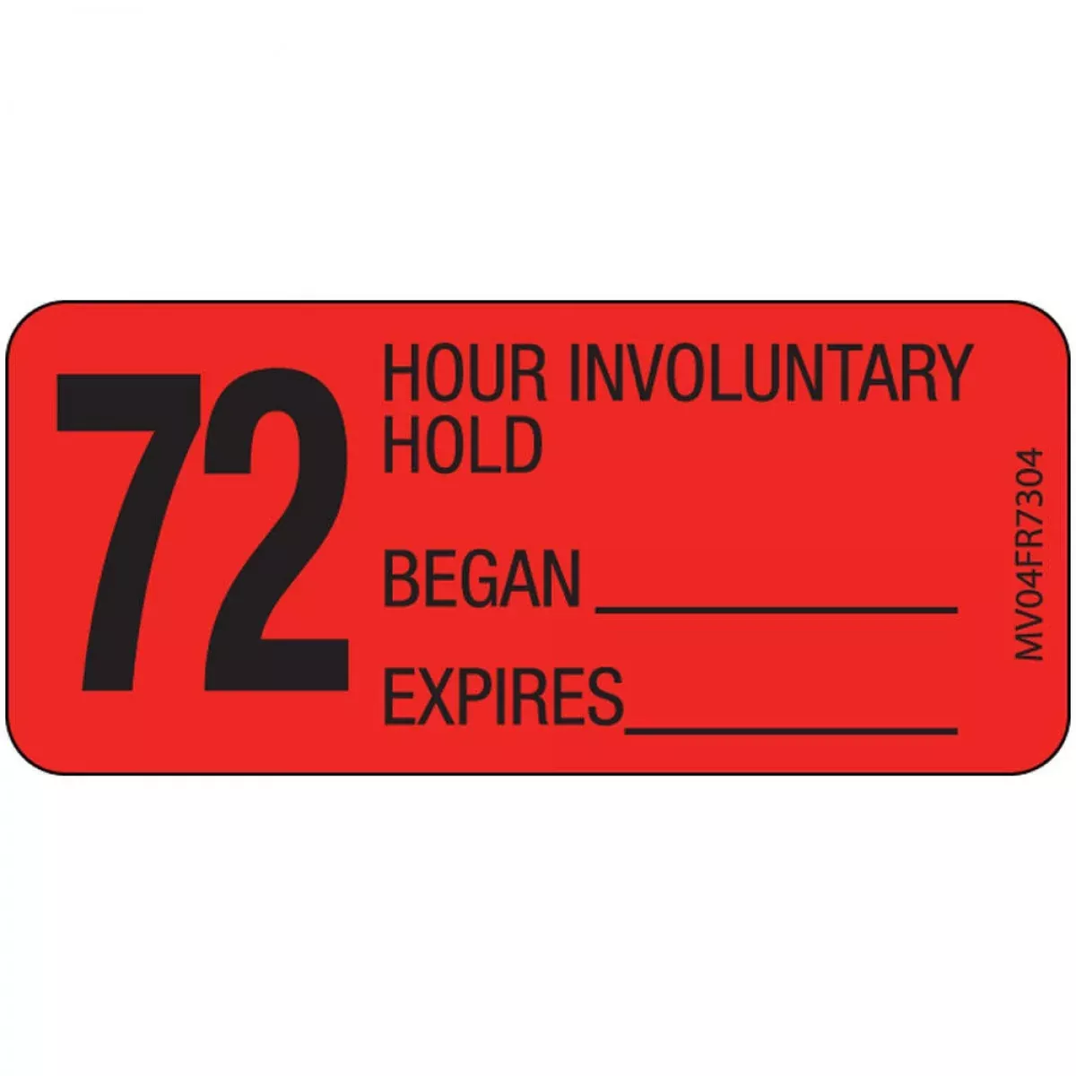 Label Paper Permanent 72 / Hour 1" Core 2 1/4" X 1 Fl. Red 420 Per Roll