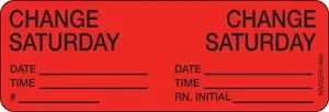 Label Paper Permanent Change Change 1" Core 2 15/16" X 1 Fl. Red 333 Per Roll