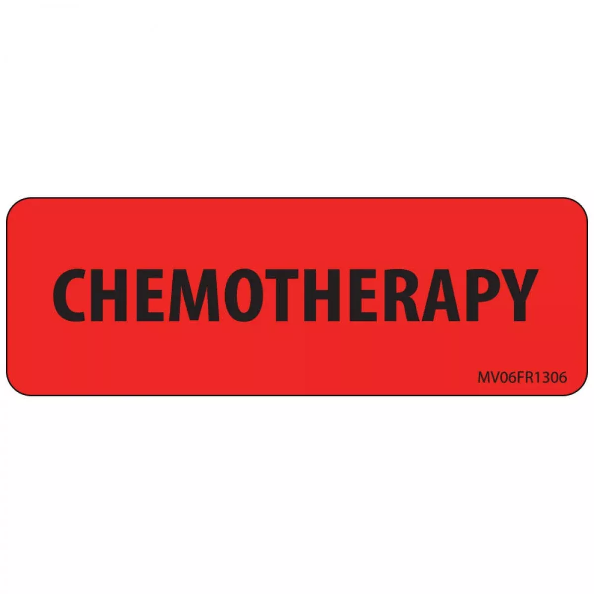Label Paper Permanent Chemotherapy 1" Core 2 15/16" X 1 Fl. Red 333 Per Roll