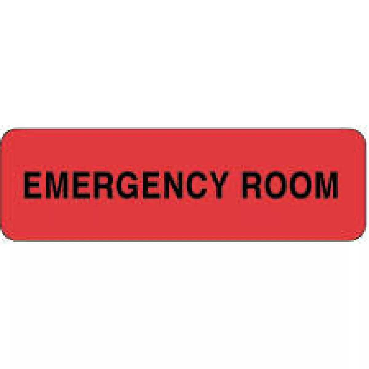 Label Paper Permanent Emergency Room 2 7/8" X 7/8" Red 1000 Per Roll
