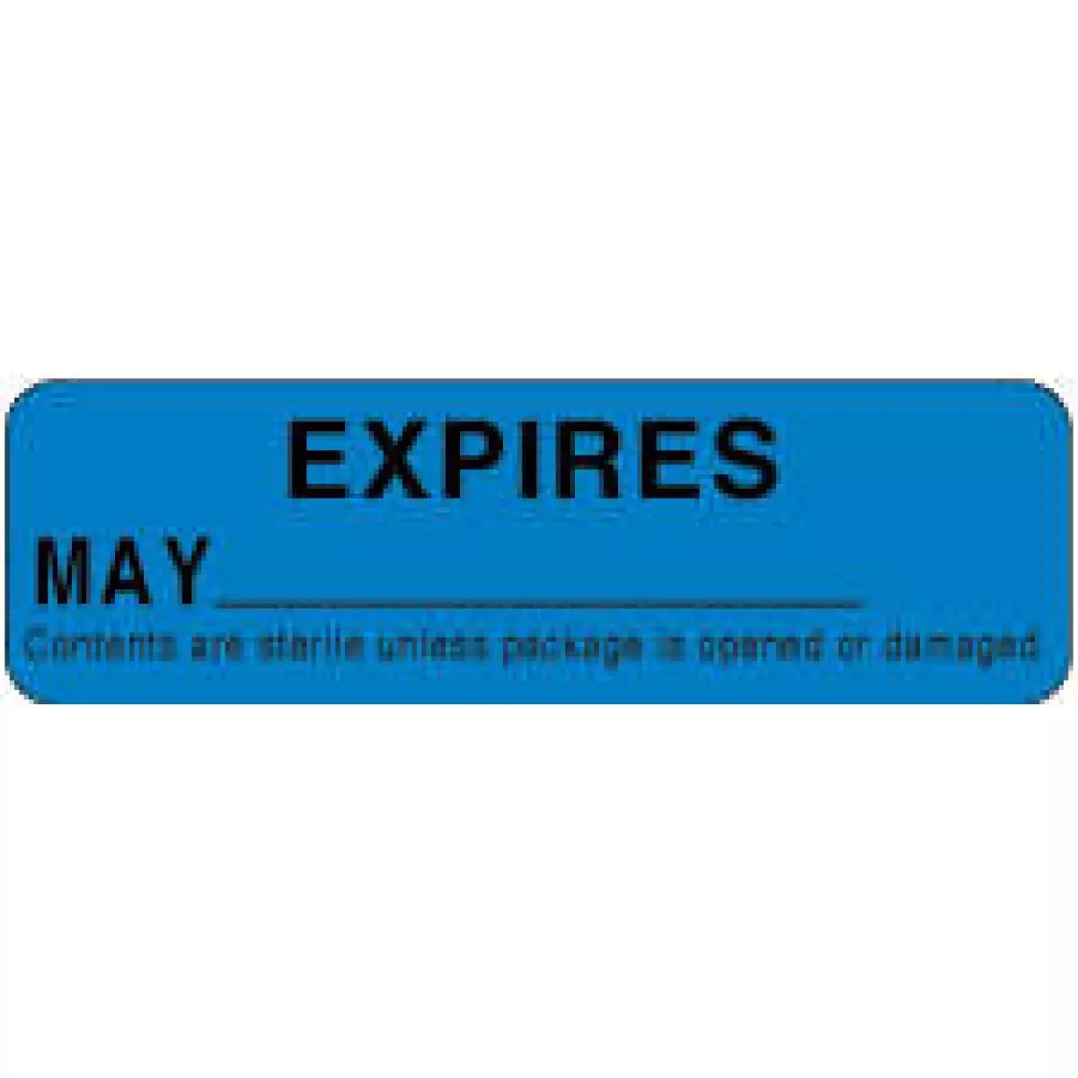 Label Paper Permanent Expires May 2 7/8" X 7/8" Dark Blue 1000 Per Roll