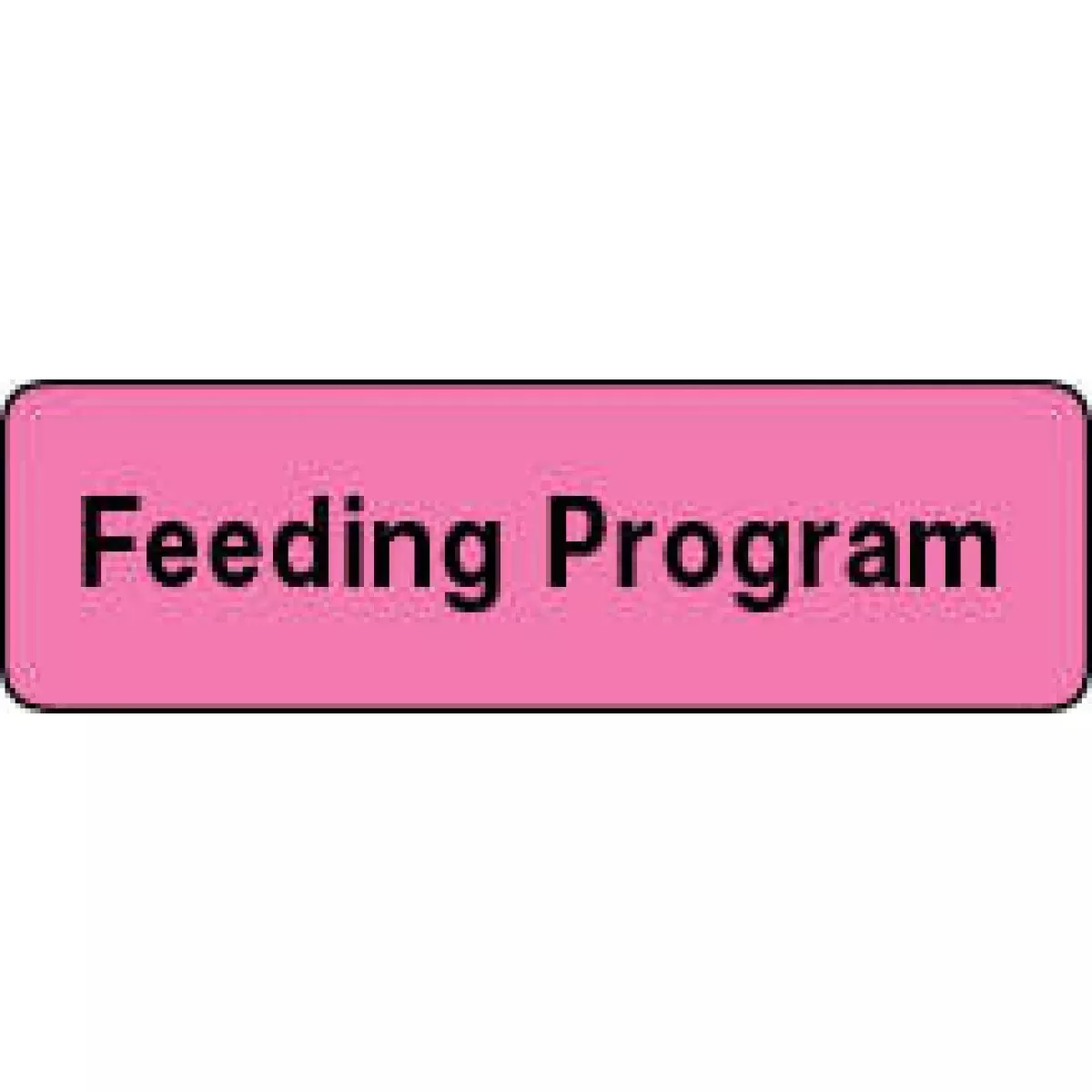 Label Paper Permanent Feeding Program 1 1/4" X 3/8" Fl. Pink 1000 Per Roll
