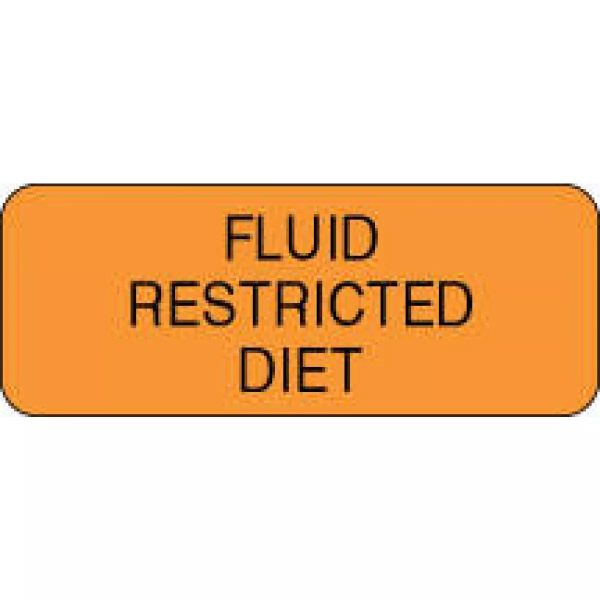 Label Paper Permanent Fluid Restricted 2 1/4" X 7/8" Fl. Orange 1000 Per Roll