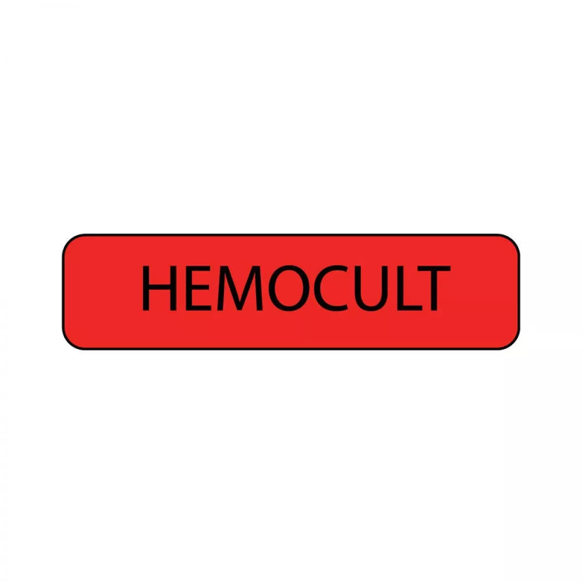 Label Paper Permanent Hemocult 1" Core 1 1/4" X 5/16" Fl. Red 760 Per Roll