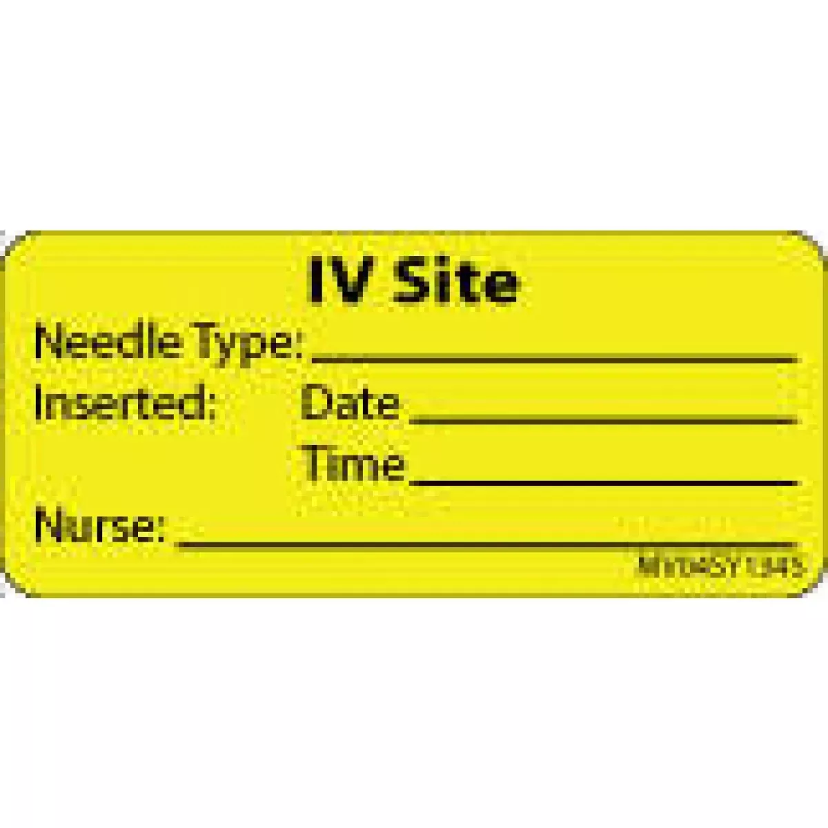 Label Paper Permanent Iv Site Needle 1" Core 2 1/4" X 1 Yellow 420 Per Roll