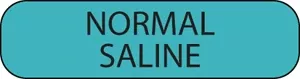 Label Paper Permanent Normal Saline 1" Core 1 7/16" X 3/8" Blue 666 Per Roll