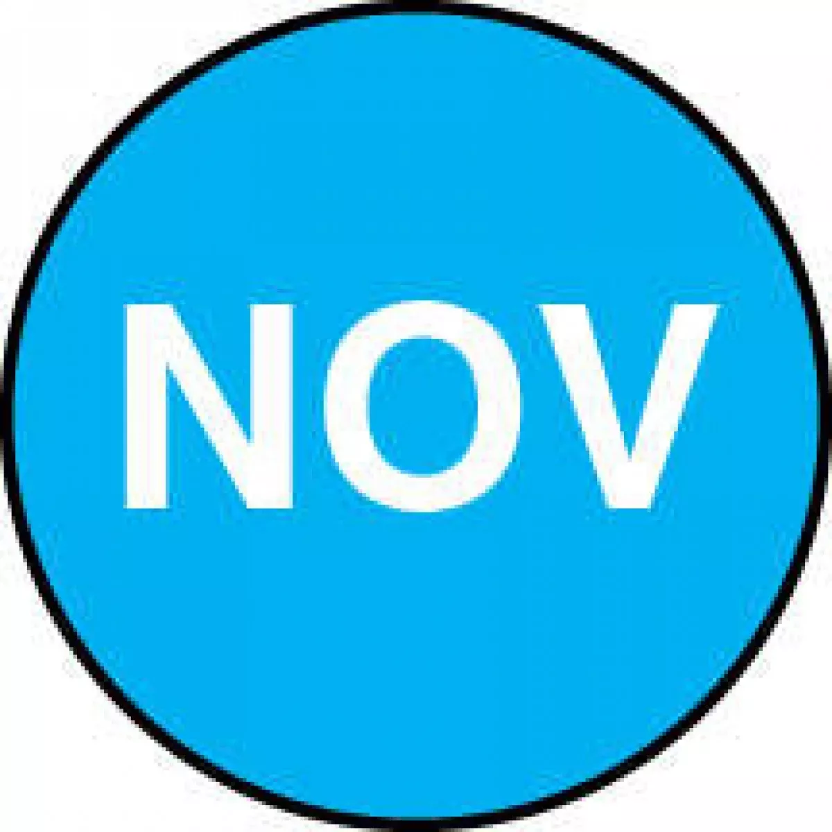 Label Paper Permanent Nov Light Blue 1000 Per Roll