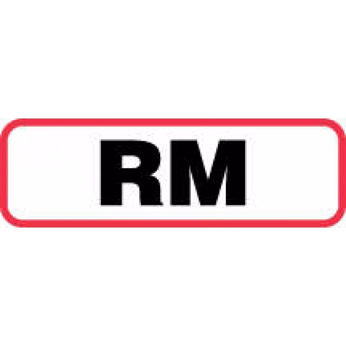 Label Paper Permanent Rm 1 1/4" X 3/8" White With Red 1000 Per Roll