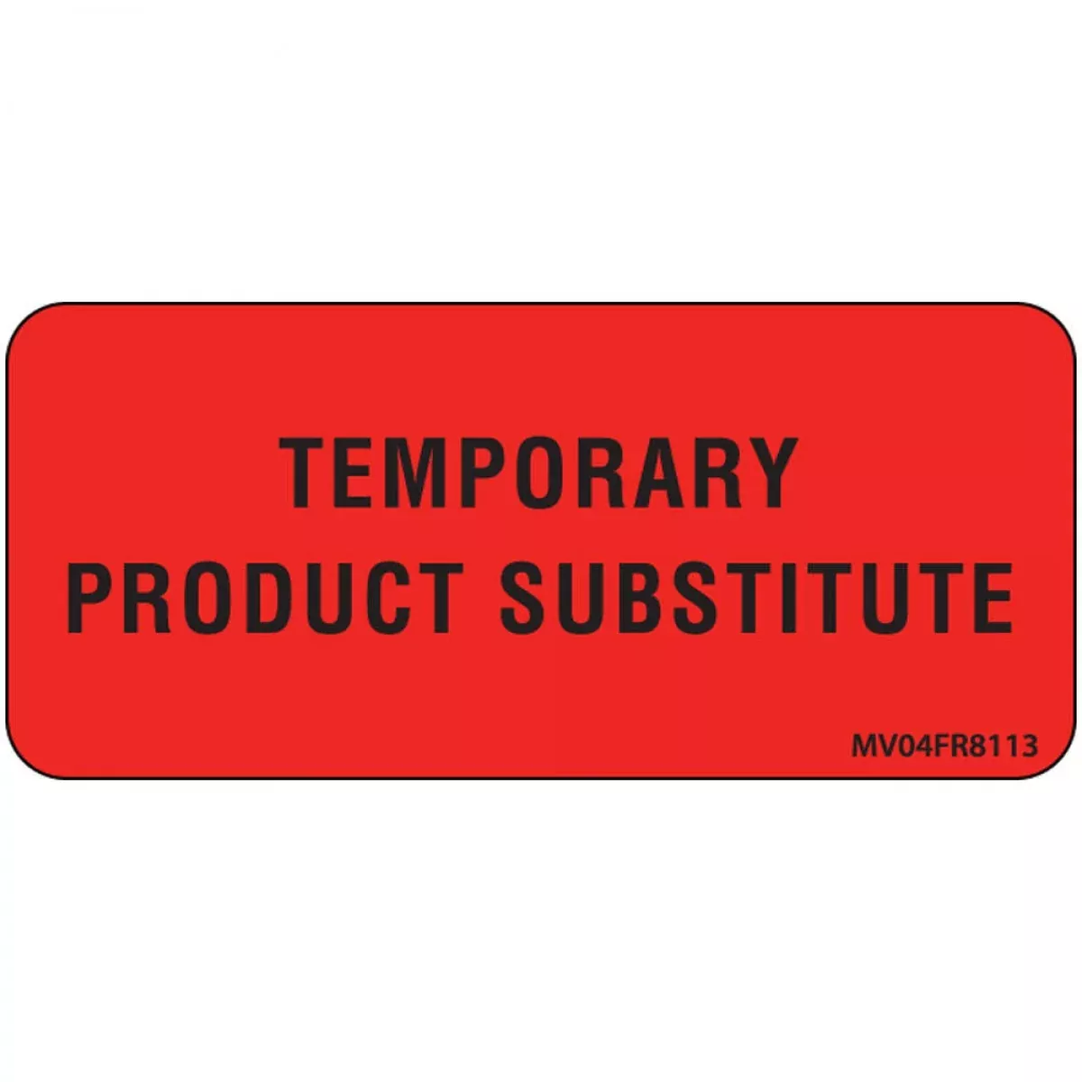 Label Paper Permanent Temporary Product 1" Core 2 1/4" X 1 Fl. Red 420 Per Roll