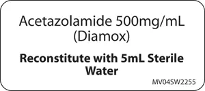 Label Paper Removable Acetazolamide 1" Core 2 1/4" X 1 White 420 Per Roll