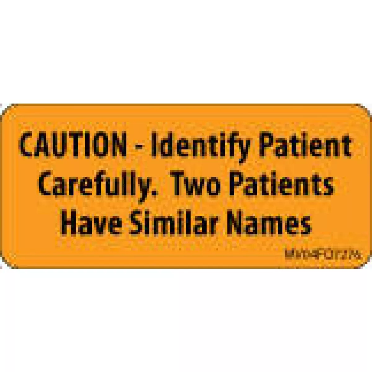 Label Paper Removable Caution - Identify 1" Core 2 1/4" X 1 Fl. Orange 420 Per Roll