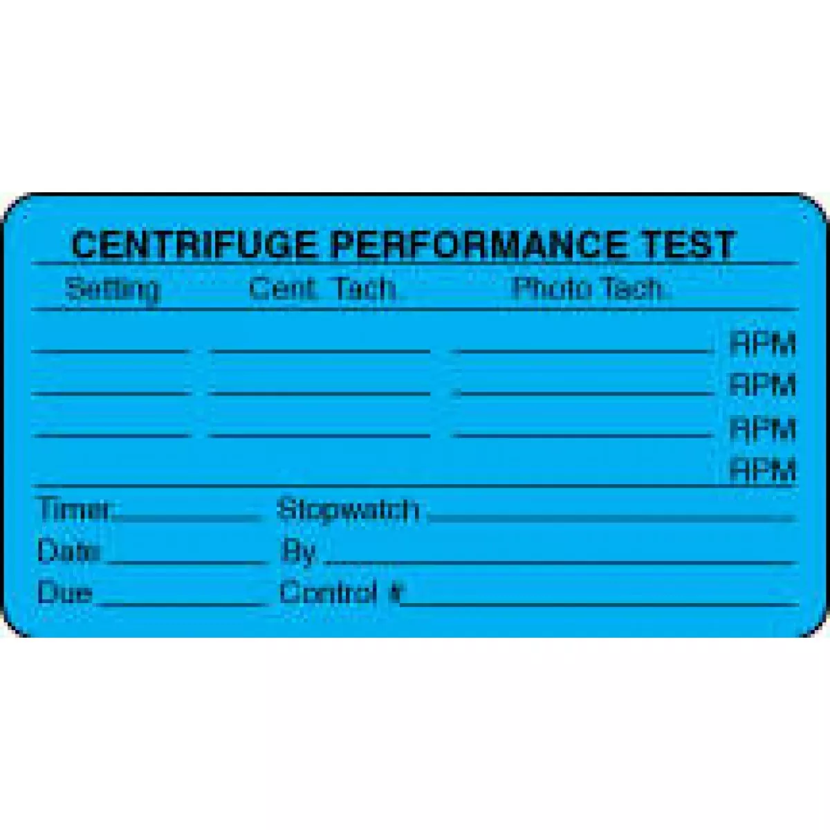 Label Paper Removable Centrifuge Performance 3" X 1 5/8" Blue 500 Per Roll