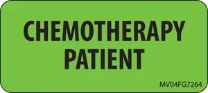 Label Paper Removable Chemotherapy 1" Core 2 1/4" X 1 Fl. Green 420 Per Roll