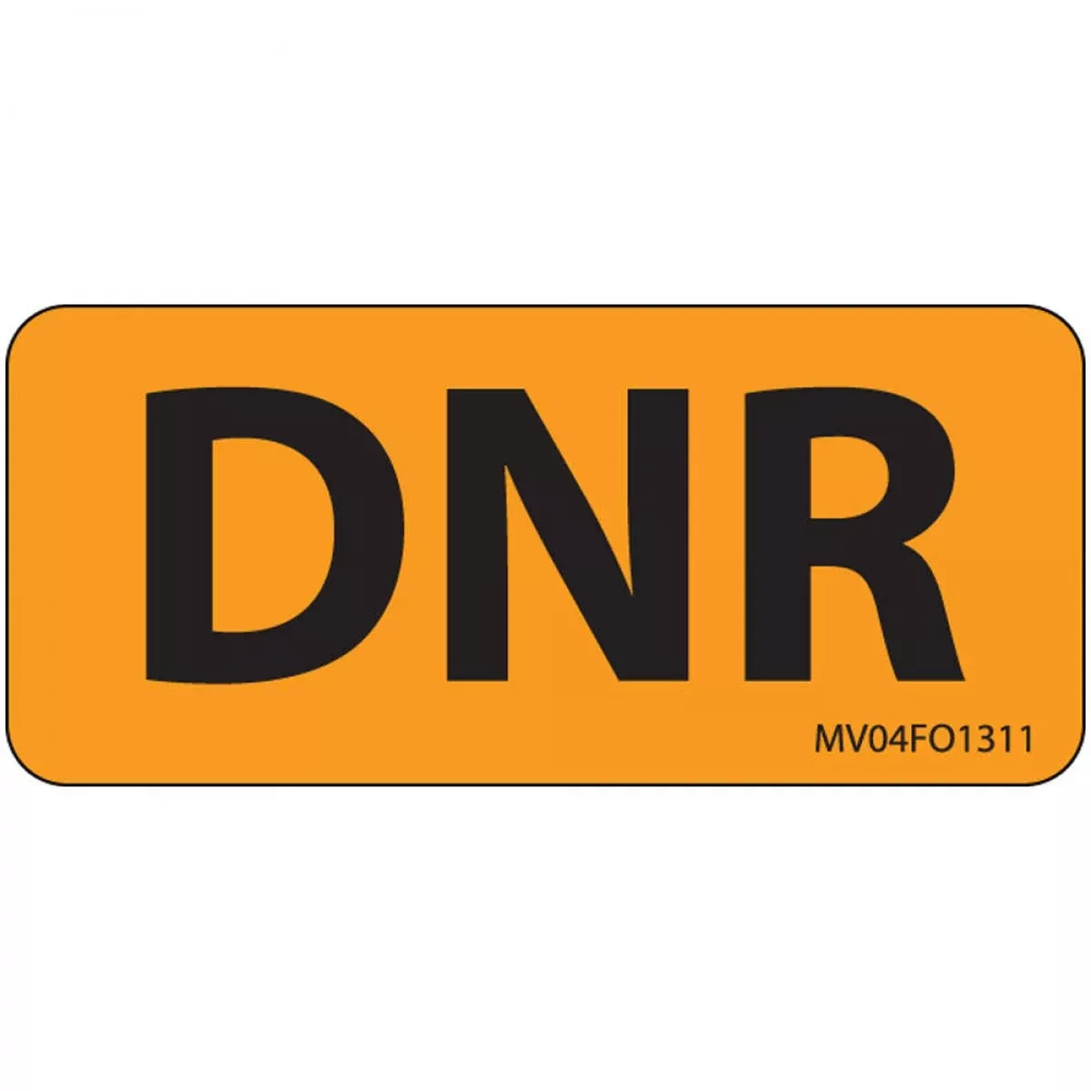 Label Paper Removable Dnr 1" Core 2 1/4" X 1 Fl. Orange 420 Per Roll