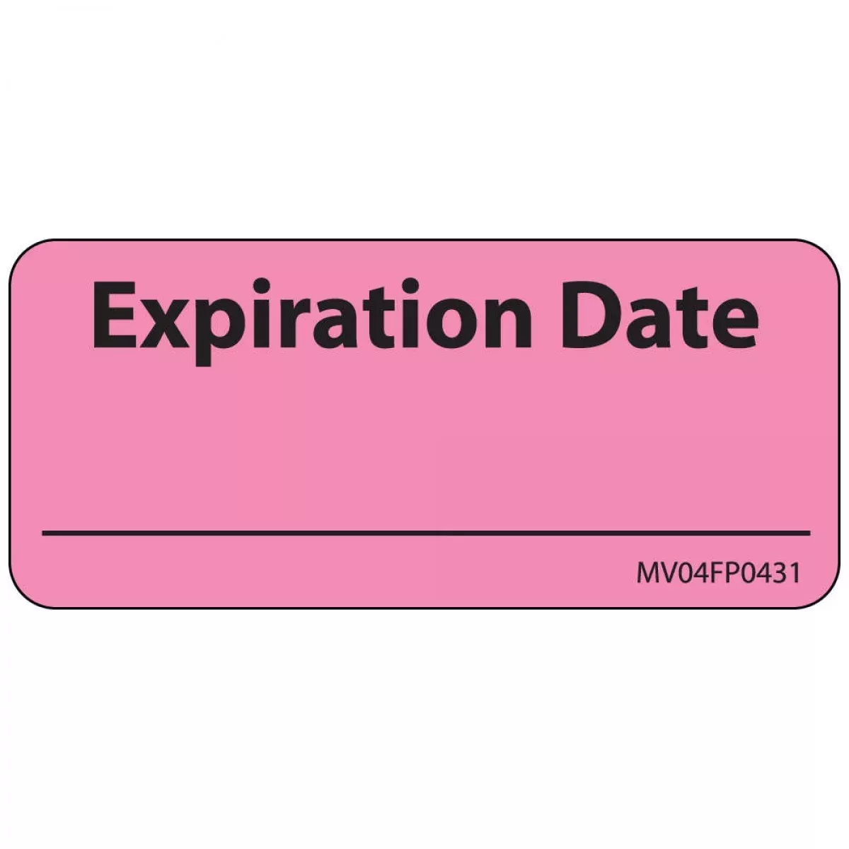 Label Paper Removable Expiration Date 1" Core 2 1/4" X 1 Fl. Pink 420 Per Roll