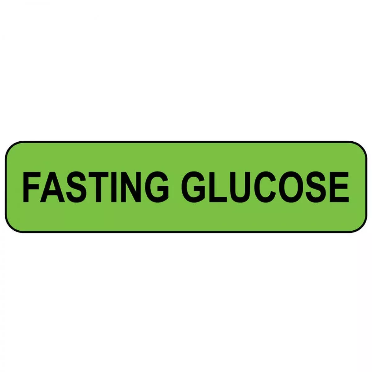 Label Paper Removable Fasting Glucose 1" Core 1 7/16" X 3/8" Fl. Green 666 Per Roll