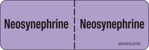 Label Paper Removable Neosynephrine : 1" Core 2 15/16" X 1 Lavender 333 Per Roll