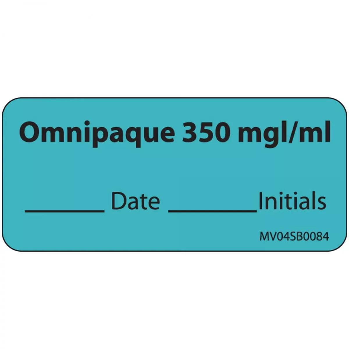 Label Paper Removable Omnipaque 350 Mgl/Ml 1" Core 2 1/4" X 1 Blue 420 Per Roll