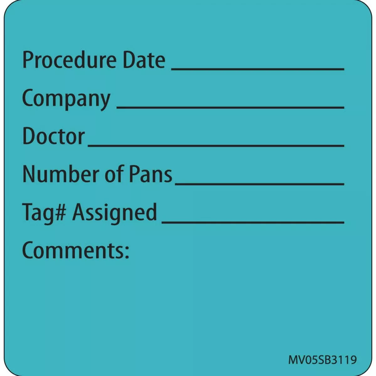 Label Paper Removable Procedure Date 1" Core 2 7/16" X 2 1/2" Blue 400 Per Roll