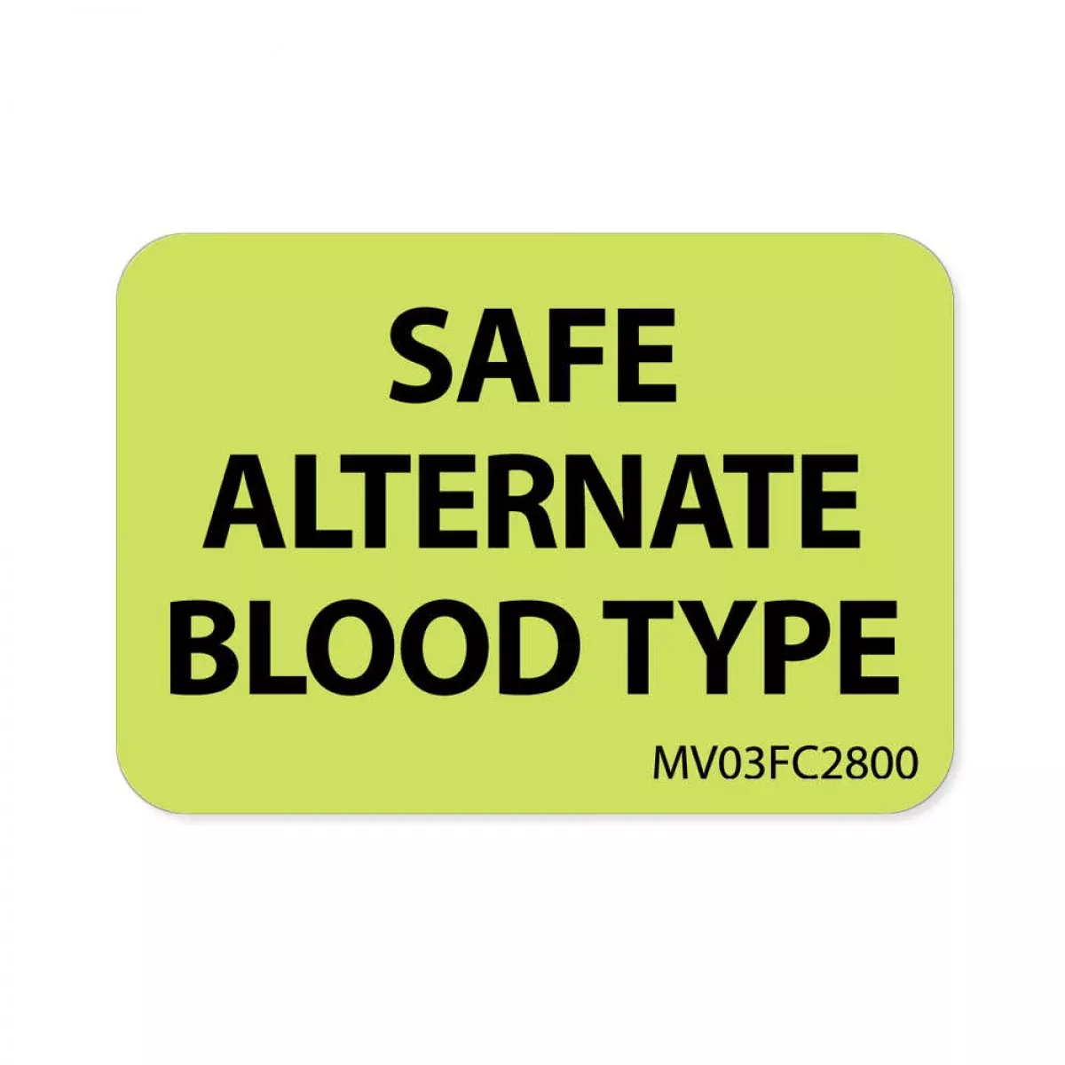 Label Paper Removable Safe Alternative 1" Core 1 7/16" X 1 Fl. Chartreuse 666 Per Roll