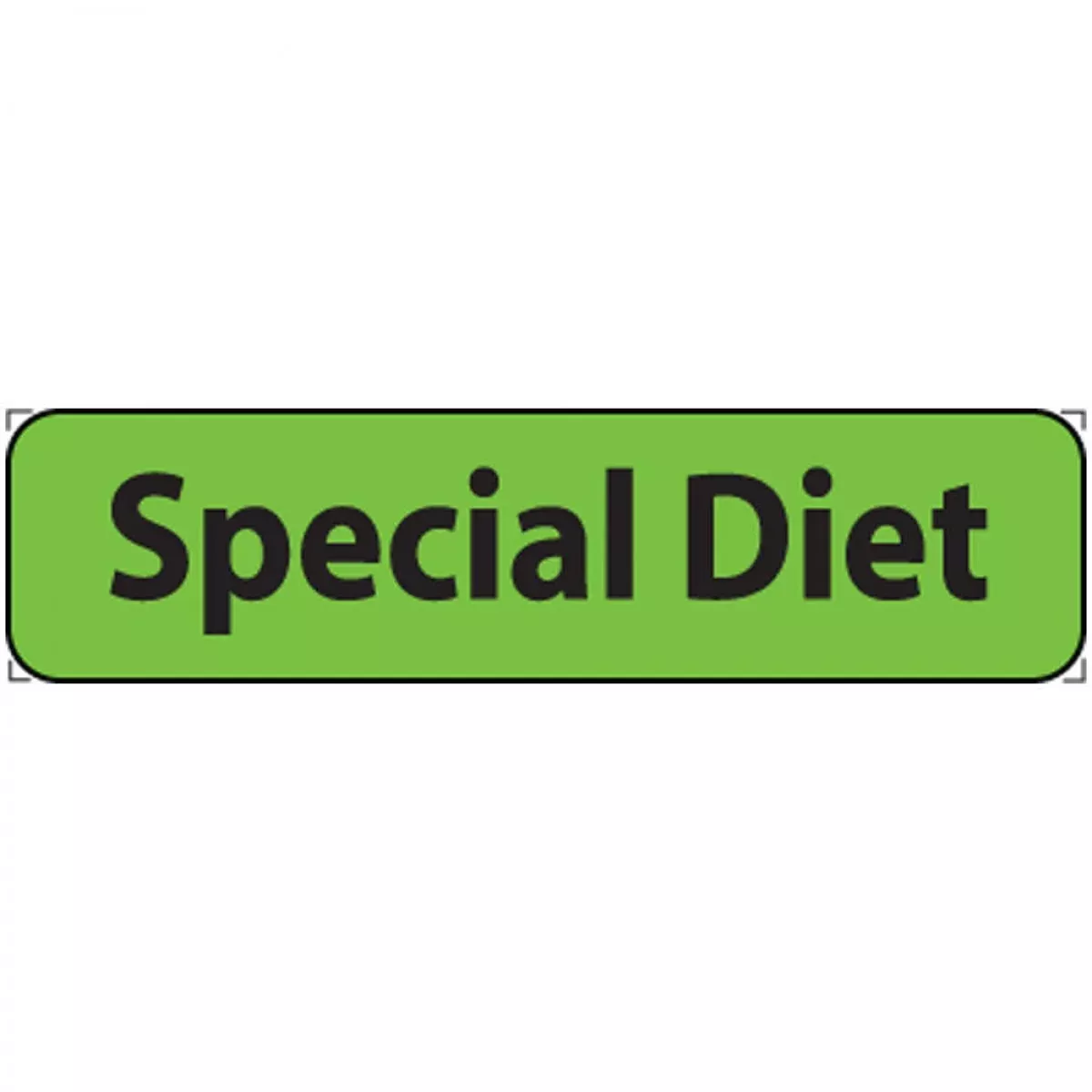Label Paper Removable Special Diet 1" Core 1 1/4" X 5/16" Fl. Green 760 Per Roll