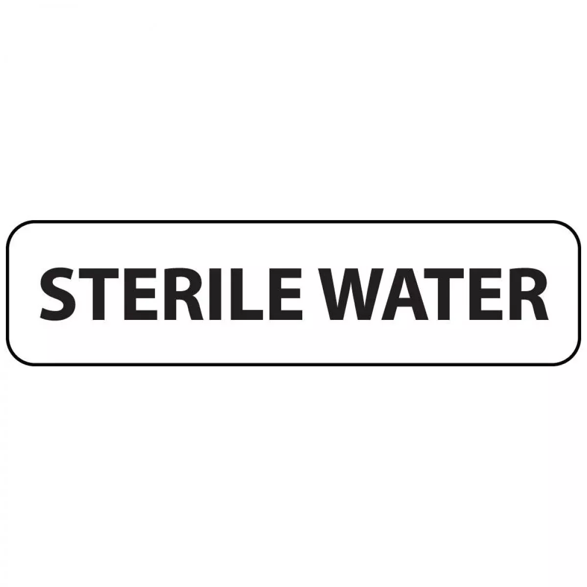 Label Paper Removable Sterile Water 1" Core 1 1/4" X 5/16" White 760 Per Roll