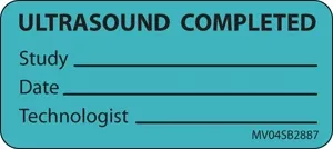 Label Paper Removable Ultrasound 1" Core 2 1/4" X 1 Blue 420 Per Roll